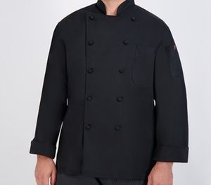 🎁  CHEF Natura Uniform long sleeve Black Chef Coat